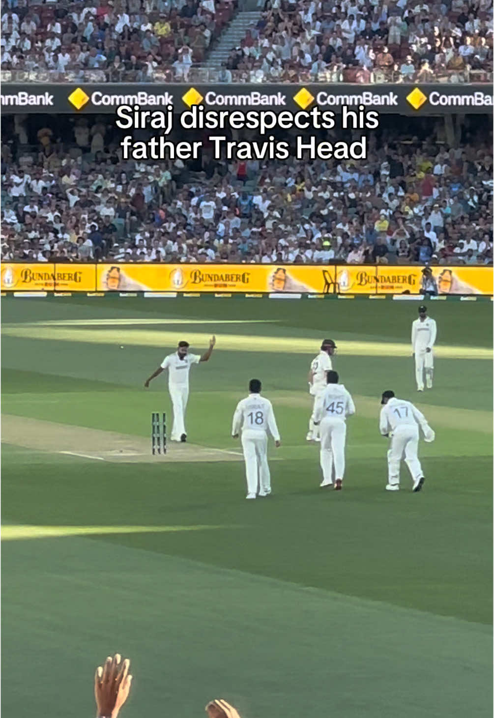 Siraj takes it too far with the send off and Adelaide Oval lets him know about #siraj #bordergavaskartrophy #testcricket #travishead #cricket