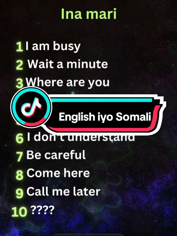 English to Somali  #Englishtosomali #somalitoenglish #baroenglish #lernenglish #somali #english 