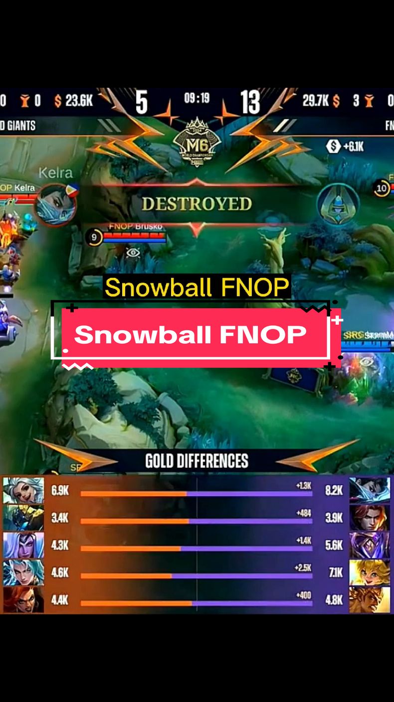 M6 | Knock Out Stage | FNOP vs SRG Game 2 #mlbbM6 #GreaterThanEver #MLBBEsports #ParaSaTagumpay #fyp 