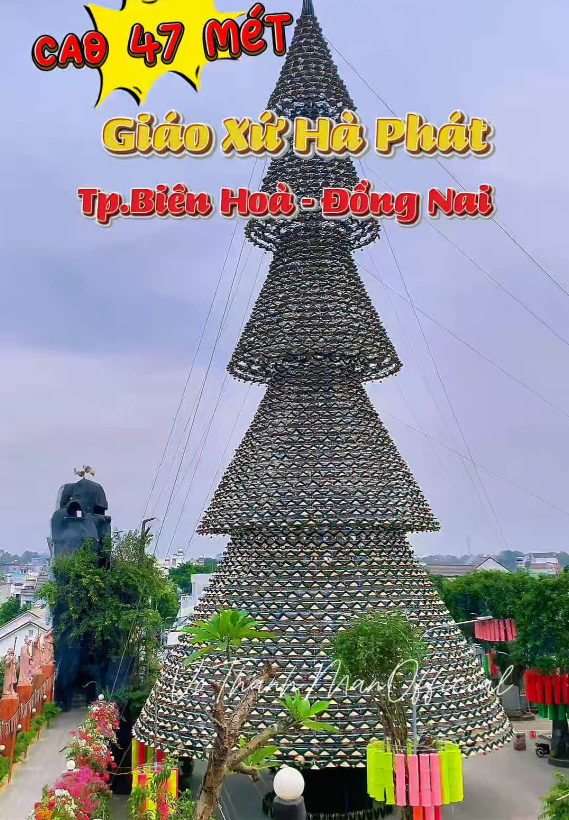 Cây Thông bằng nón lá cao nhất Việt Nam #caythongnoel #caythongnonlacaonhatvietnam #vothanhmanofficial #giangsinh #traveltiktok #dongnai #giaoxuhaphat 