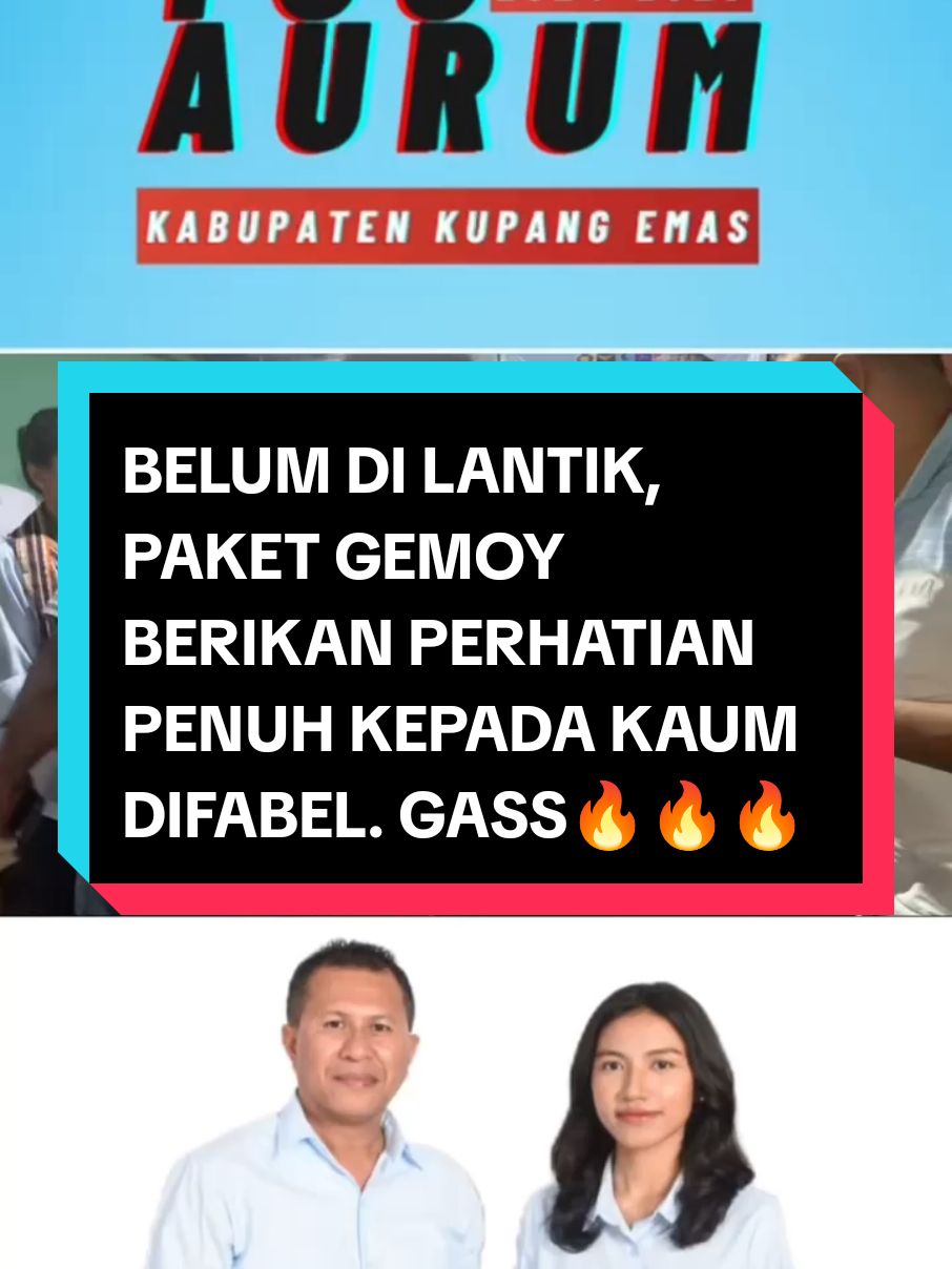 Bupati dan Wakil Bupati Kupang Periode 2025-2030 Bapak Yosef Lede, SH dan Sis Aurum O. Titu Eki, S.Ars, M.Ars memberikan perhatian penuh kepada kaum difabel pada saat malam konvoi penetapan KPU Kabupaten Kupang di Sekretariat Gemoy Desa Tanah Merah. Gass Kaka🔥 #gemoy #yoseflede #yoslede #aurumtitueki #bupati2024 #wakilbupati2024 #prabowosubianto #prabowo #jokowi  #jokowidodopresidenkita  #kaesangpangarep  #gibranrakabuming  #indonesia🇮🇩  #prabowopresiden2024  #gerindra  #partaisolidaritasindonesia #psipartaijokowi #partaigaruda  #partaigeloraindonesia  #partaiprima  #menangpastimenang #relawanproyos #proyos #ambulancegemoy #gemoy04 #gemoy4 #kabupatenkupang  #kupang  #pilkada2024  #pilkadaserentak #pilkadakabupatenkupang2024 #ayubtitueki #pilihanjagoan  #kupangtiktok  #nttpride🏝🔥  #nttpride🏝🔥kupangntt💯  #nttpride🏝🔥fypシviral  #bupativiral #bupatianakmuda #trendingvideo  #kupangstory  #kupangntt #kabupatenkupang #kupang #viralkupang #kupangfyp #berandatiktok #berandafyp #top #viralkupang #kupang #ntt #viralkupang #kupang  #kupangntt #trending #meme #visitntt  #viralntt  #flobamorata  #bajawa  #rakathits  #sumbatimur  #kupanghitskekinian  #story  #kupangstory  #kupangnow  #detik  #hits  #papua  #larantuka  #alor  #adonara  #photography  #endehits  #kupangshop  #manggarai  #indonesiatimur  #tiktokkupang  #kupanghitz  #model  #rakatntt  #likentt  #rakatcintadamai  #kupangnews  #hitsntt #fypシ  #meme #beritahariini #beritakupang #pilkadakabkupang #trending  #kupangntt   #fbpro  #nttpride  #reelsfbpro  #viral2024  #fyp  #foryourpage  #fypchallenge   #fypindonesia  #bestvideo  #reels  #fbreels  #viralreels #ForYou #ForYouPage #fypindonesia #fypchallenge #ThisIs4You #TikTok #TikTokChallenge #TikTokIndonesia #TikTokTrend #TikTokFamous #TikTok4Fun #TikTokers #duet #live #trending #comedy #Love #funny #komediviral #viral #ViralVideo