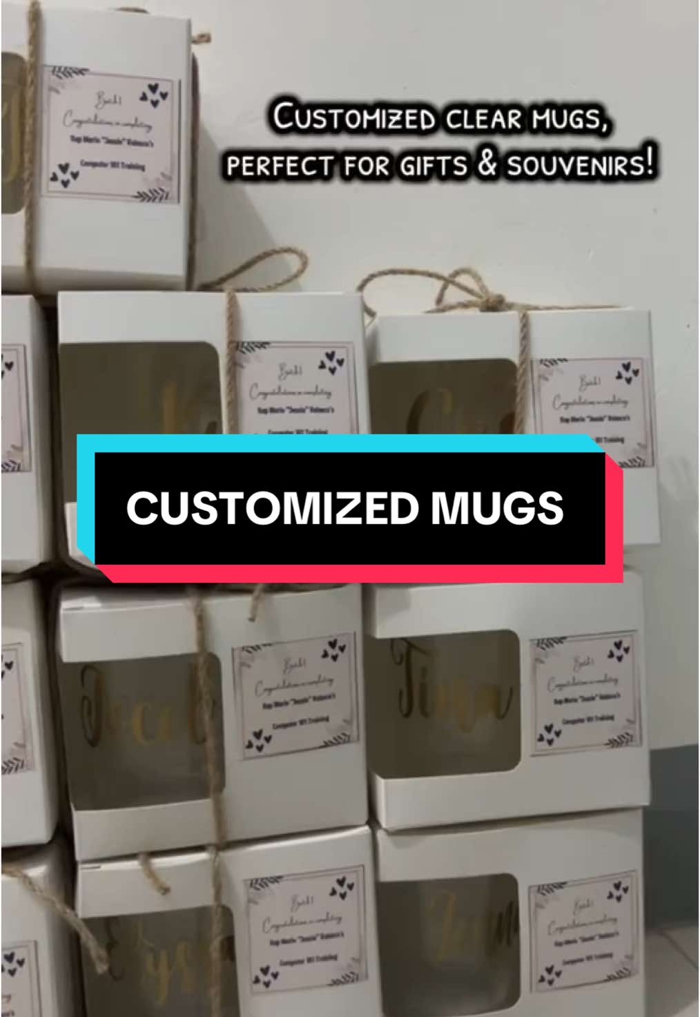 Customized clear mugs! #fyp #foryou #foryoupage #tiktokaffiliate #mugs 