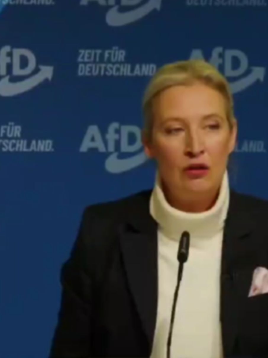 Alice Weidel Kanzlerkandidatin der AfD will Frieden und schlägt Friedrich Merz (CDU) vor, selbst in die Ukraine zu gehen und die Grünen mitzunehmen. #aliceweidel #weidel #merz #habeck #deshalbafd #afd #afddeutschland #💙 #kanzler #deutsch #deutschland #wahl2025 #fyp #viral 