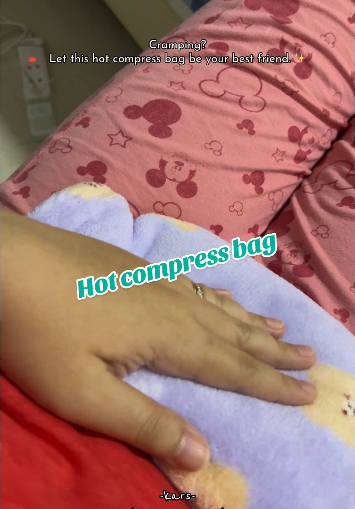 Your go-to ally for those tough days. ✨ Get your hot compress bag now. Click the yellow basket. #hotcompressbag #hotcompressbagwithplushcloth #hotcompress #dysmenorrhea