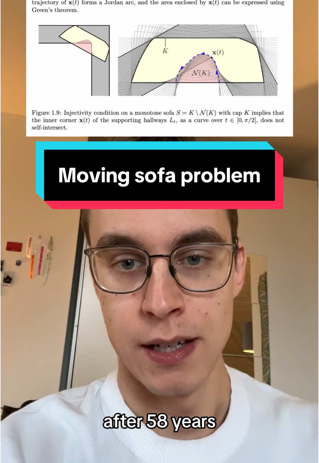 The moving sofa problem, solved ❤️ #math #mathematics #sofa 