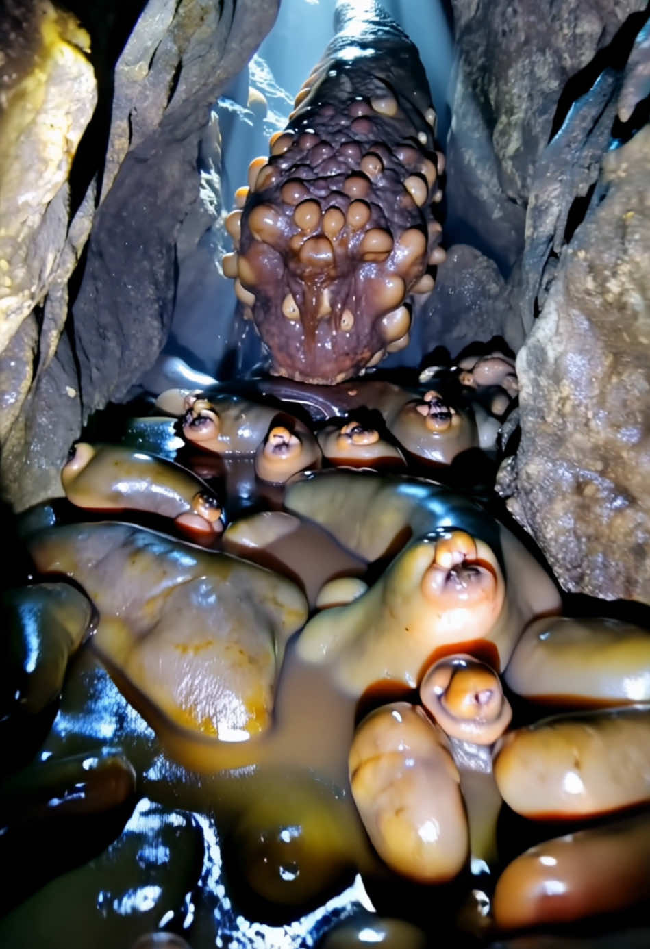 Cave of forgotten faces #nightmarefuel #foundfootage #horrortok #weirdtiktok #urbex #cave #cryptid