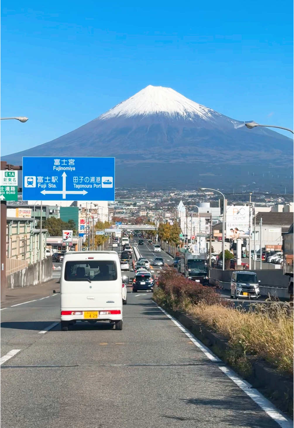 ⚠️絶対に行くべき正面に富士山が見える道 📍富士市蓼原大橋 📍富士宮市小泉IC付近 📍富士宮市登山道　県道180号 📍富士宮市朝霧　さわやかパーキング付近