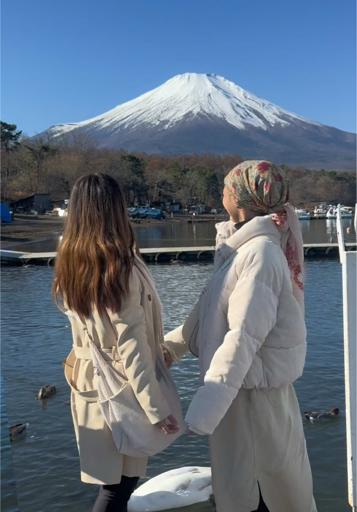 Finally we are here! 🥹🫶🏻 #mtfuji #lakeyamanakako #tokyo #japan @Farhanaafauzi 