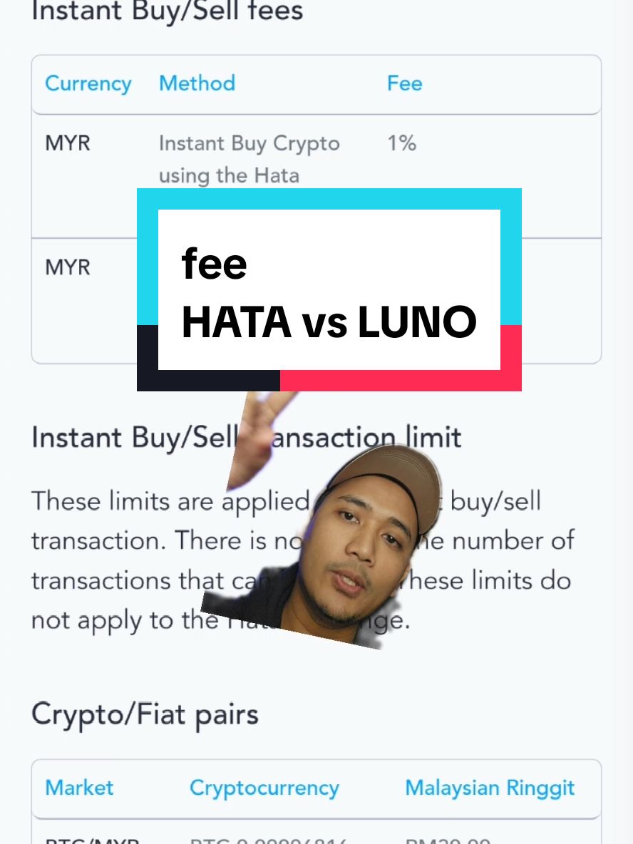 Replying to @alyaaizzatie #shouldbeme Fee comparisons between LUNO and HATA #hata #crypto #murasx 