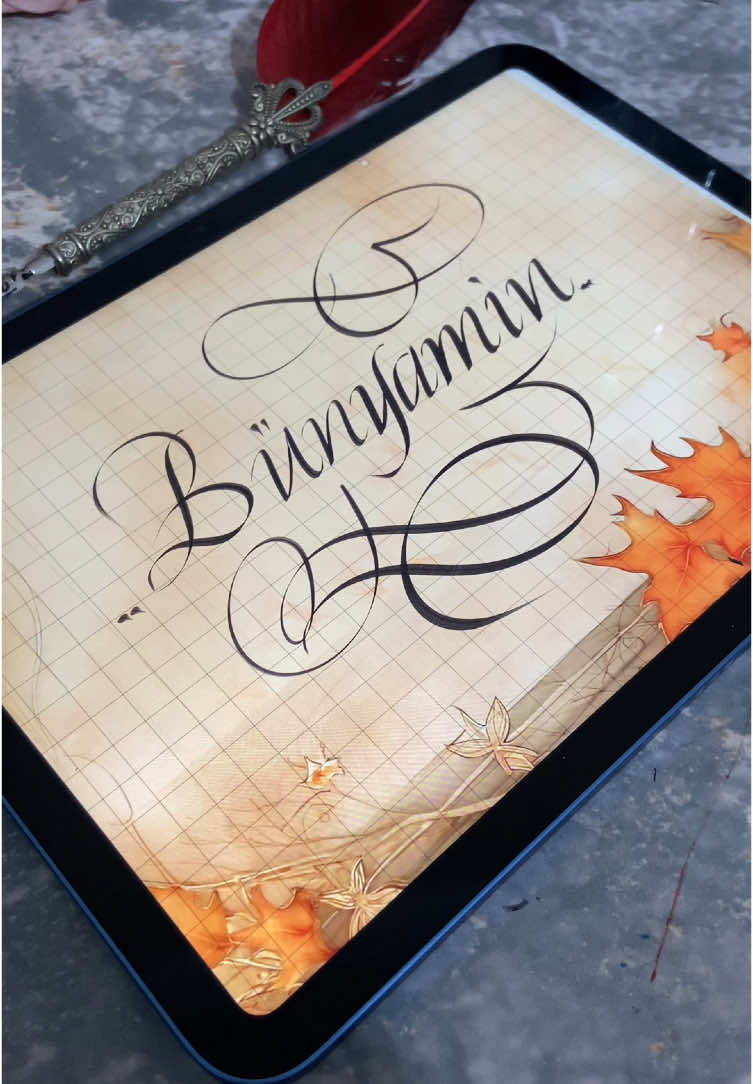 BÜNYAMİN lere gelsin #dijitalart #procreate #calligraphy #kaligrafia 