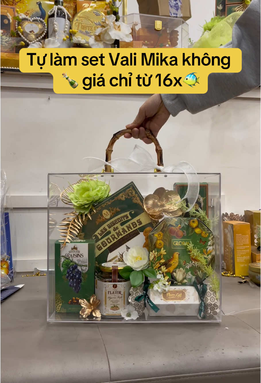 Tự làm set Vali Mika không 🍾 chỉ từ 16x🐠#gioquatet #xuhuong #yfp #phukien #gioqua2025 #tết #mèothantai #oản_tài_lộc 