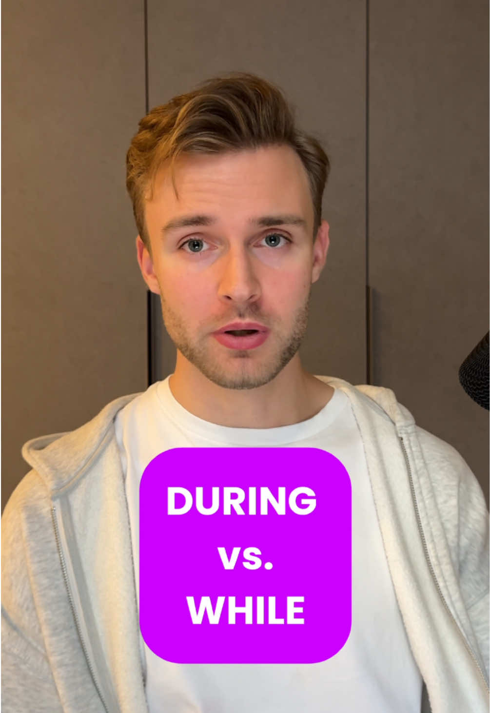 WHILE vs DURING DURING is followed by a noun: “I read a book during class” WHILE is followed by a verb: “I listened to music while I was walking” #fluentenglish‬⁩ ⁦‪#learnenglishonline‬⁩ ⁦‪#inglés‬⁩ ⁦‪#учитьанглийский‬⁩ ⁦‪#学英语‬⁩ ⁦‪#अंग्रेजीसीखिये‬⁩ ⁦‪#ingilizceöğren‬⁩ ⁦‪#aprenderinglês‬⁩ ⁦‪#영어를배우다‬⁩ ⁦‪#英語を習う‬⁩ ⁦‪#nativeenglishteacher‬⁩ ⁦‪#dailyenglish‬⁩ ⁦‪#anglaisfacile‬⁩ ⁦‪#studyenglishonline‬⁩ ⁧‫#تعلمالإنجليزية‬⁩