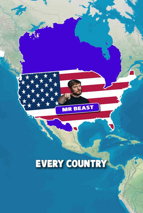 What If MrBeast Got Mad And Got Every Country? #history #geography #unitedstates #militarytiktok #geohistory #mapping #mrbeast #mrbeastfans 