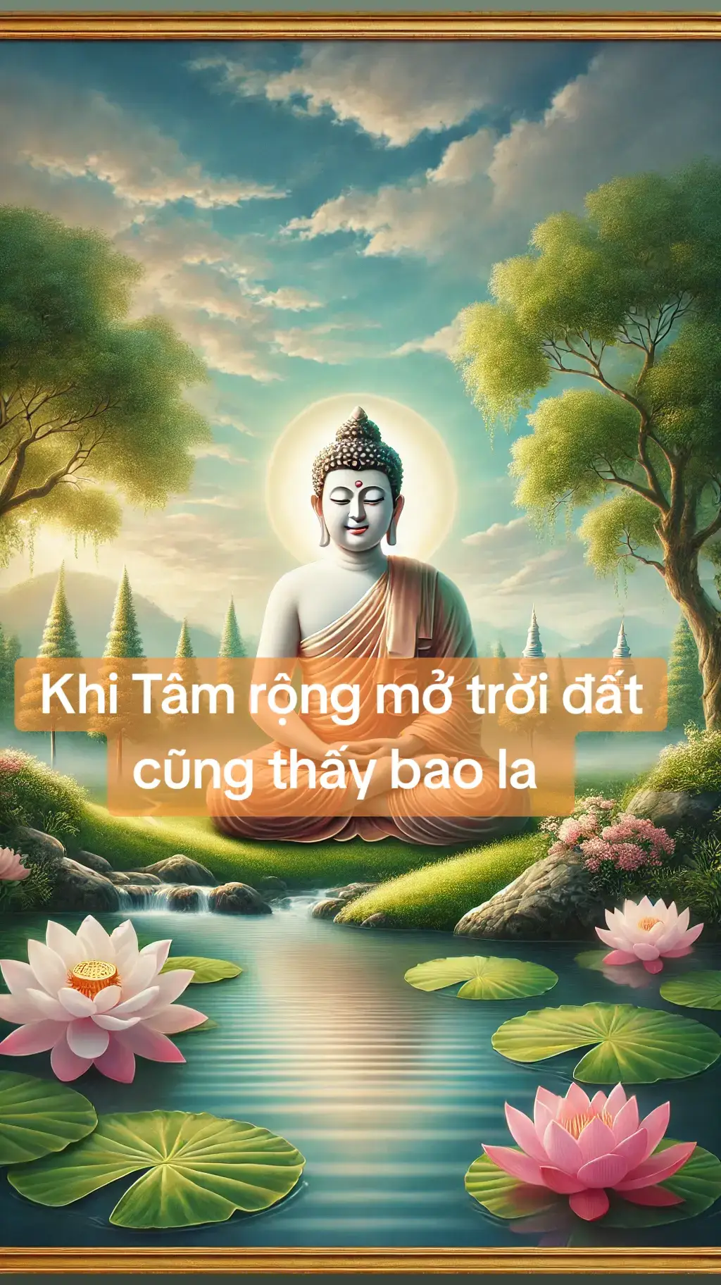 Khi Tâm rộng mở trời đất cũng thấy bao la.  #loiphatday #xuhuong24h #phatphapnhiemmau 