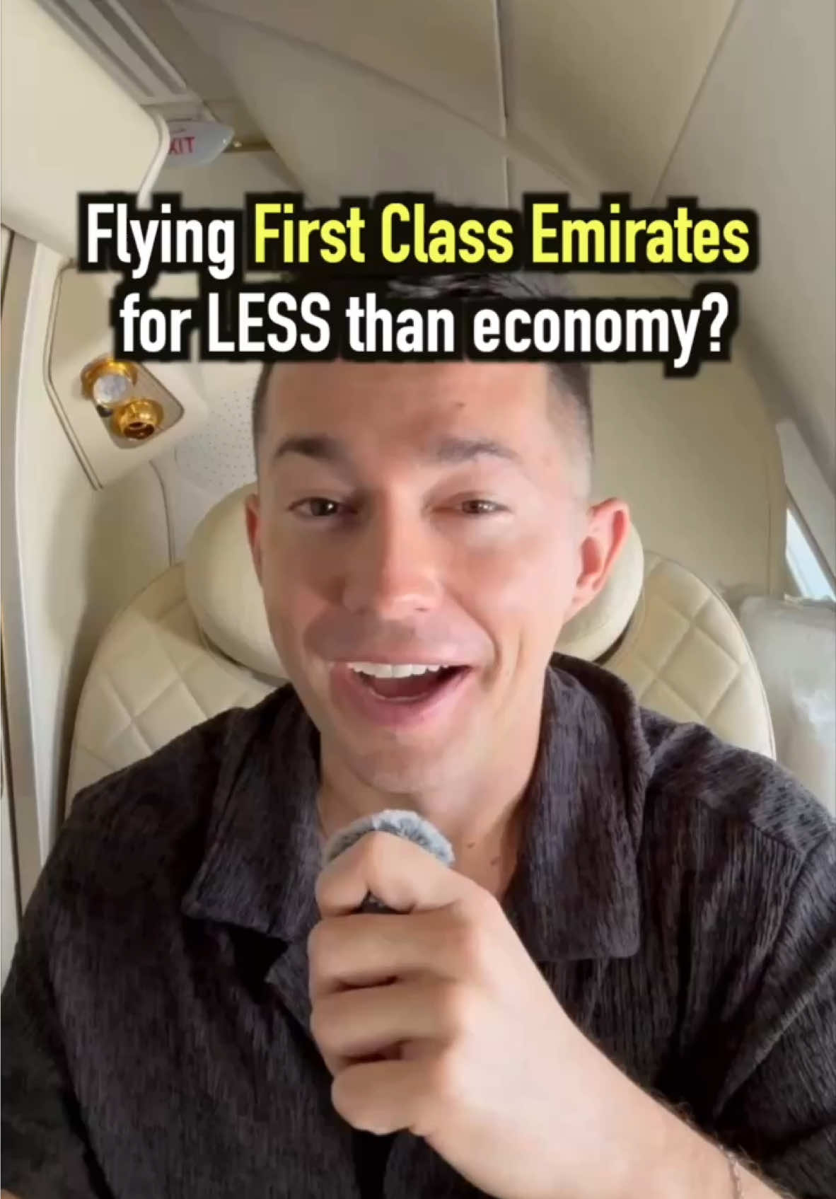 Paying $886 for a $9,000 first class Emirates ticket I was able to do this by leveraging ny points I had saved up via my Chase cards (link in bio to those cards) #emirates #firstclass #firstclassflight 