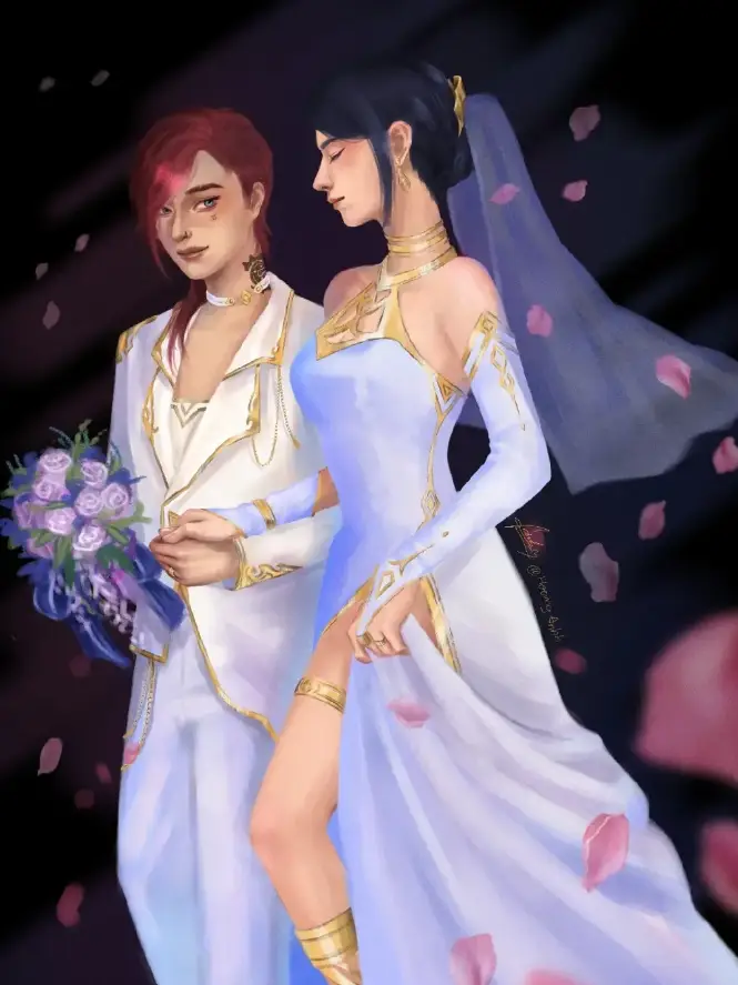 Tôi đã đem lễ đường tới rồi đây 🥰🥰🥰 #myart #wedding #vi #caitlyn #caitvi #vicait #arcane #viarcane #caitlynarcane #vixcaitlyn 