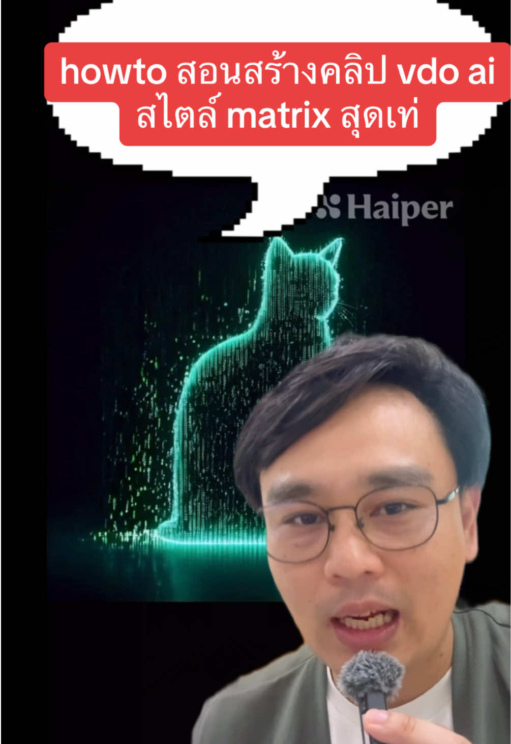 #howto #สอนสร้างคลิป #vdo #ai  สไตล์ #matrix สุดเท่ #haiperai #aiสร้างวิดีโอ #aivideo 