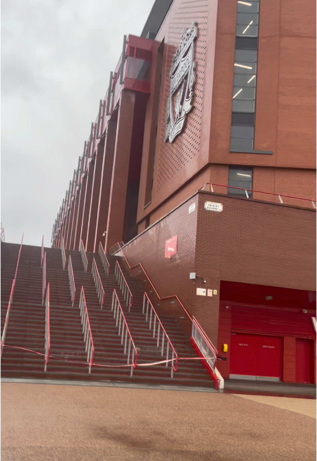 To those who wondered why the derby has been postponsed… this is just how windy it is on merseyside right now  #liverpoolfc #derbyday #postponed #stormdarragh #football #anfield #goodisonpark #evertonfc 