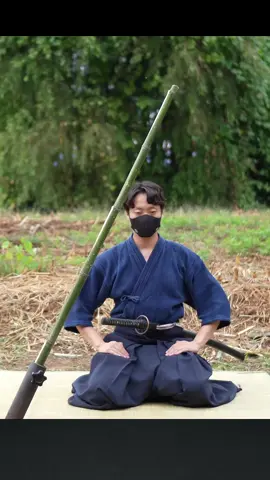 # (Katana cutting) Vertical cut a bambo 🥋