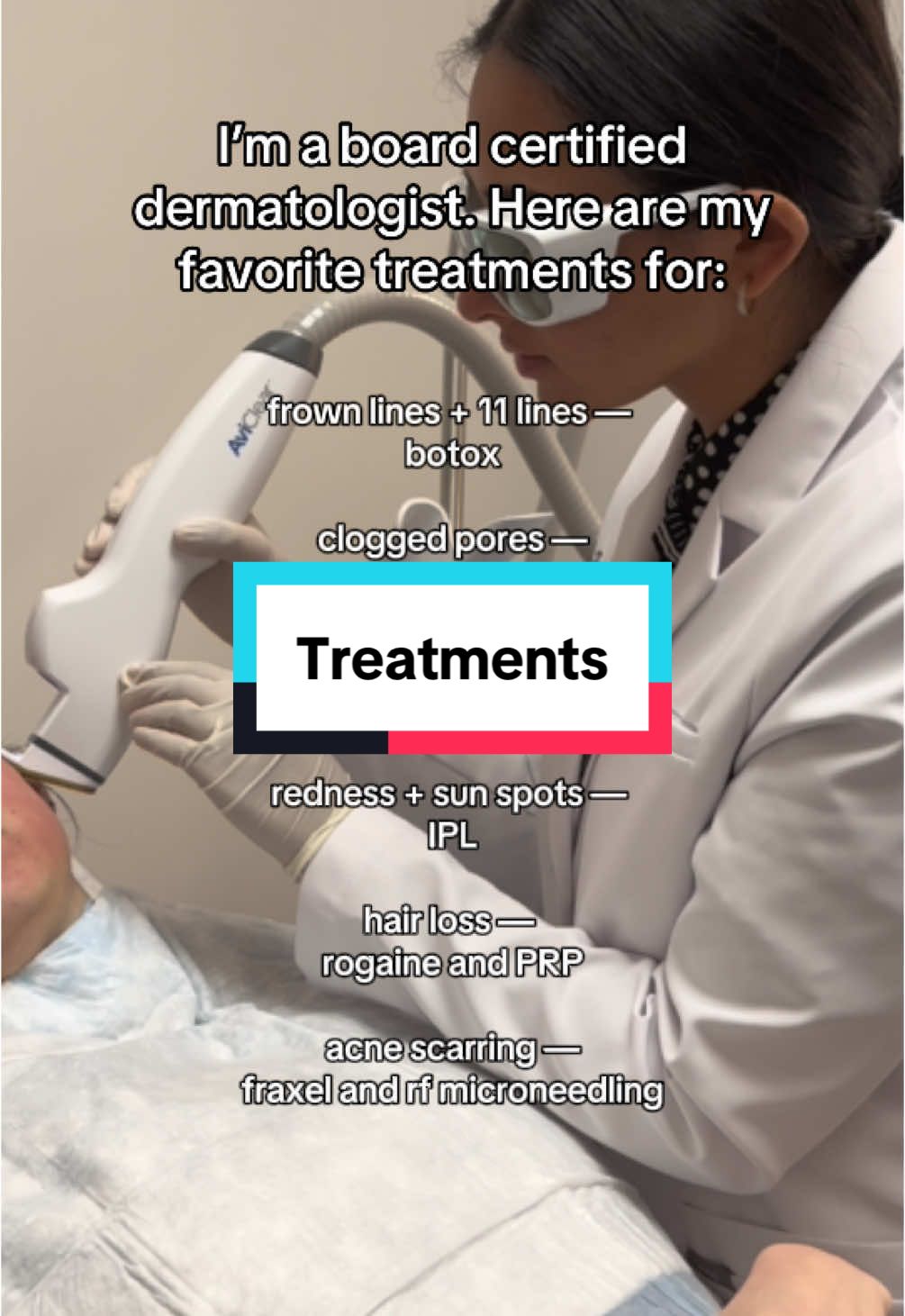 My favorite treatments as a board certified dermatologist #dermatologist #dermatology #skincare #skincaretips #skincaretiktok #LearnOnTikTok #acne #laser #antiaging