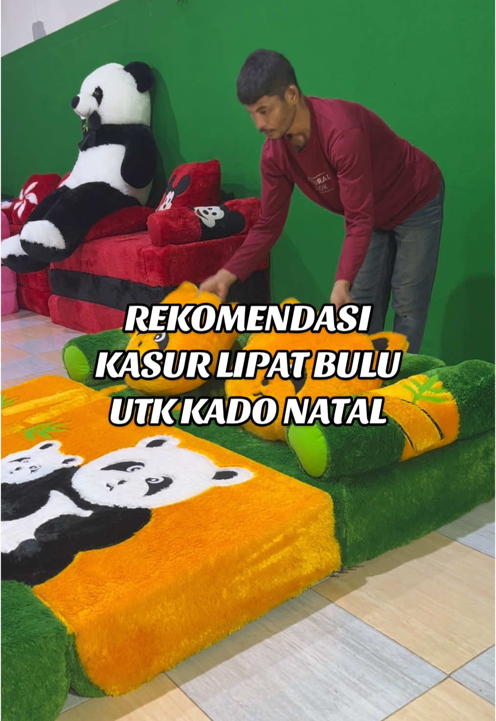 Rekomendasi sofabed bulu kasur lipat karakter yg disukai anak anak cocok untuk kado natal dan tahun baru. Yuk diorder bun #nata #tahunbaru2025 #sofabedbulu 