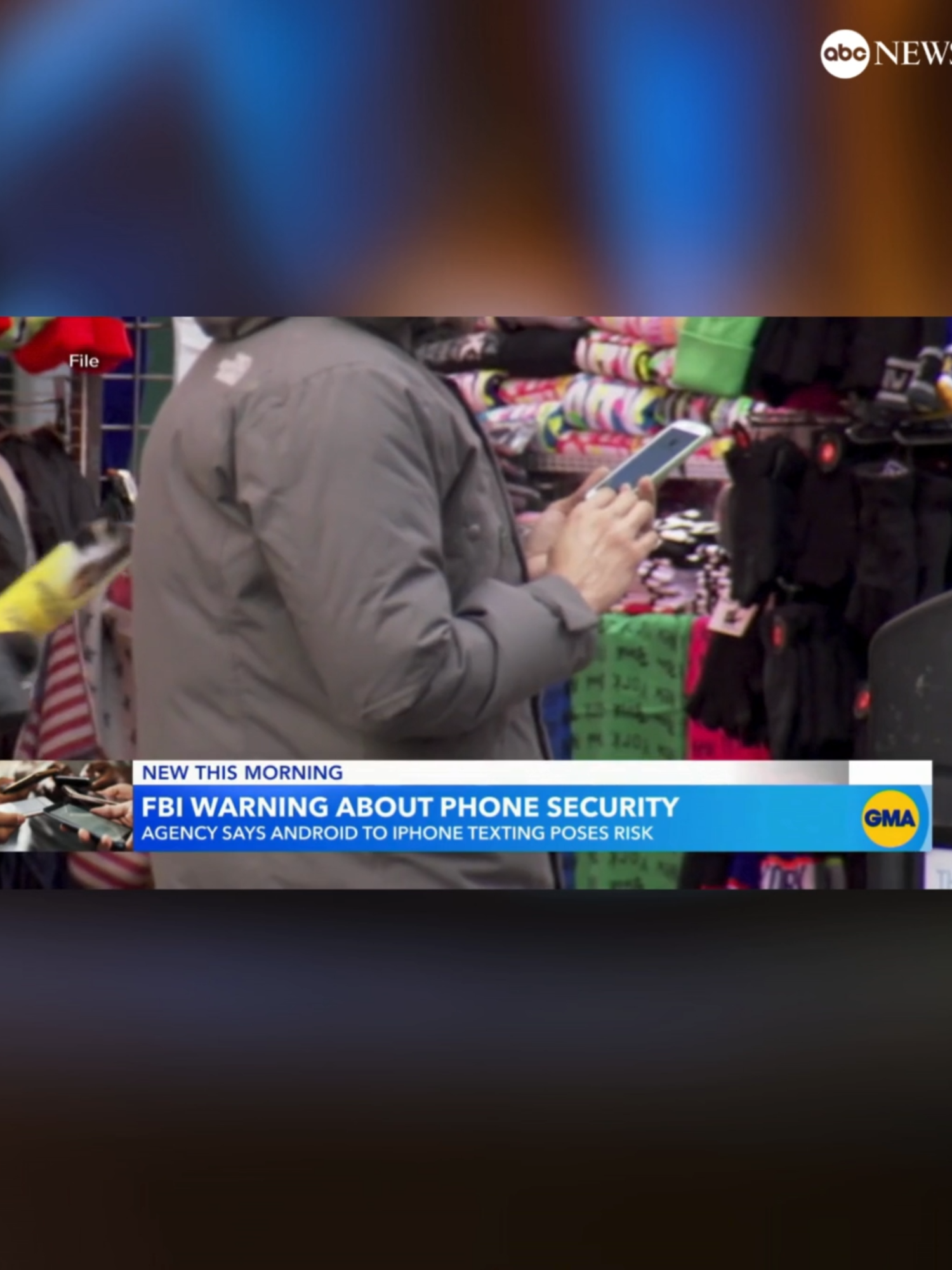 The FBI has issued a warning to iPhone and Android users regarding the security of their communication as text messages between Apple and Android devices are not encrypted and could be intercepted by foreign hackers. The FBI warning comes after the White House said a global cybersecurity attack occurred over the summer in which hackers breached several telecom companies. Officials say the cyber breach is ongoing.