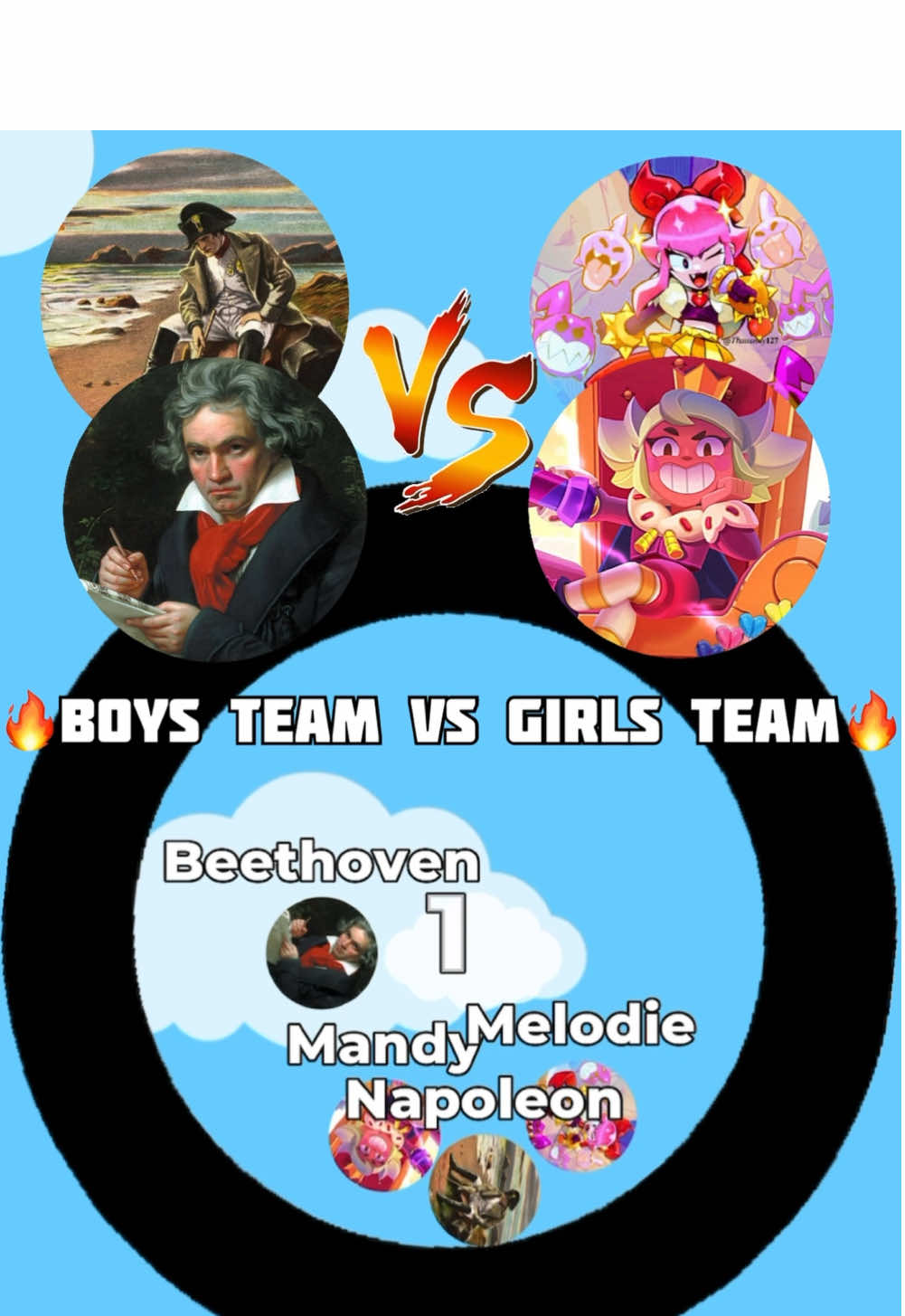 #boysvsgirls #napoleon #beethoven #melodie #mandy #brawlstars #murblerace 