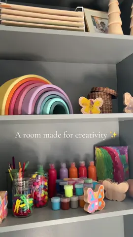 Im itching to paint the trim green & cant wait for their christmas kitchen to be in here! Little additions to come to add more character but this has been a fun re-do! #playroom #homeschool #foru 