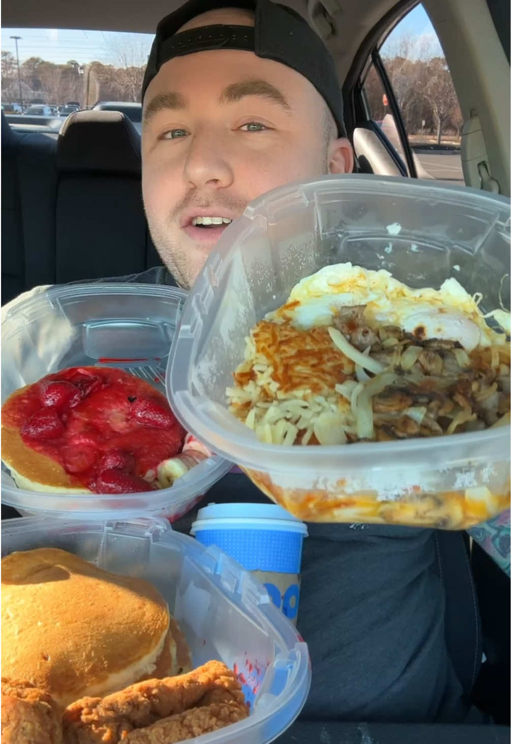 Chicken & pancakes tacos go crazy 😭🔥 #fypシ #Foodie #mukbang #foodreview #eatingshow #ihop #mukbangasmr 