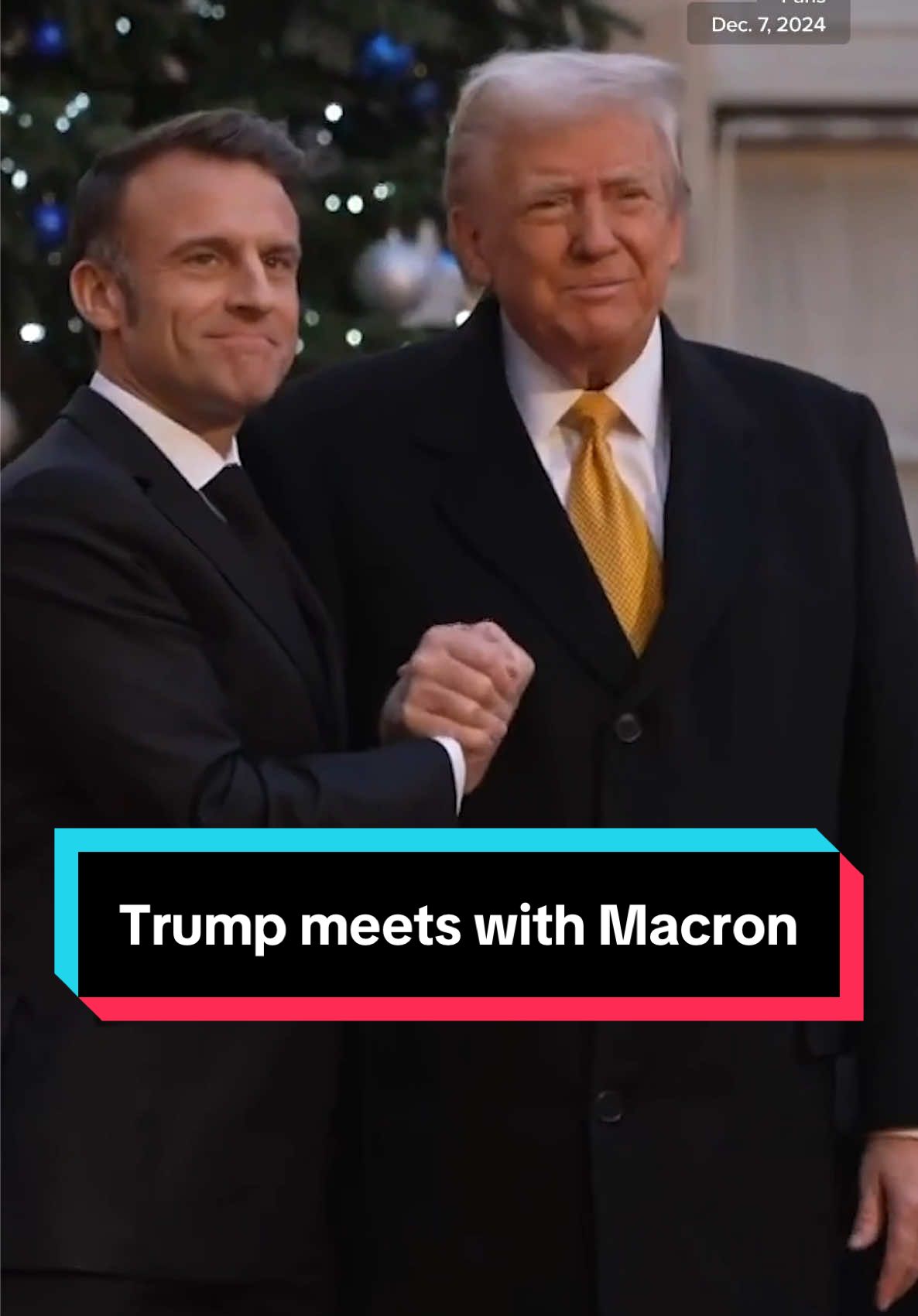 While in Paris for the reopening of Notre Dame Cathedral, President-elect Donald Trump met with French President Emmanuel Macron. This marks Trump's first overseas trip since being elected to a second term. #donaldtrump #emmanuelmacron #notredame #france #polotics #news