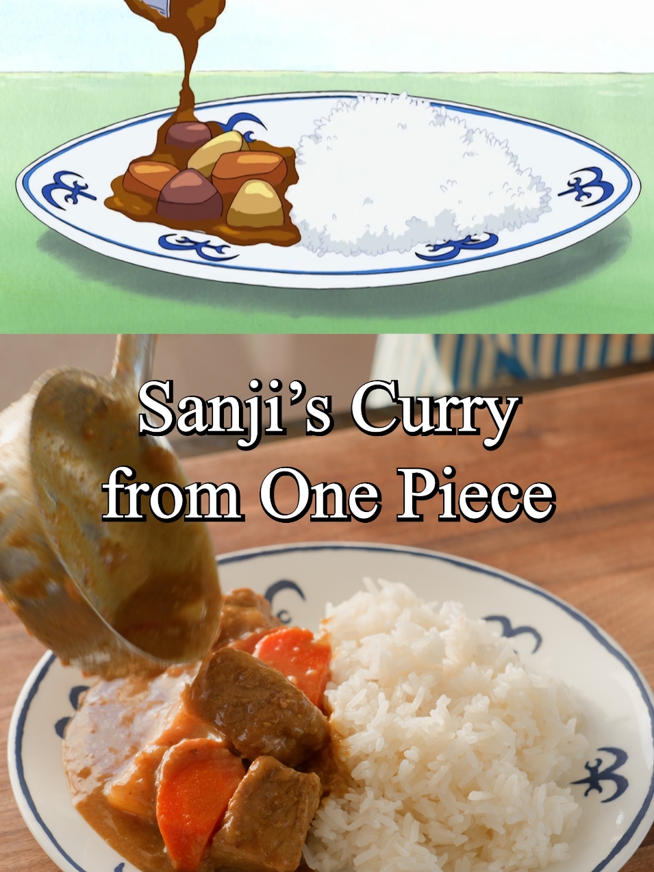 Sanjis Curry from One Piece! Finally finished this recipe after alot of testing for you guys so hope you enjoy it! Full Recipe is on our Blog, LlNK is in our Bl0! Just type “Curry” in the search!❤️  #curry #onepiece #animefood  #EasyRecipes #recipes 