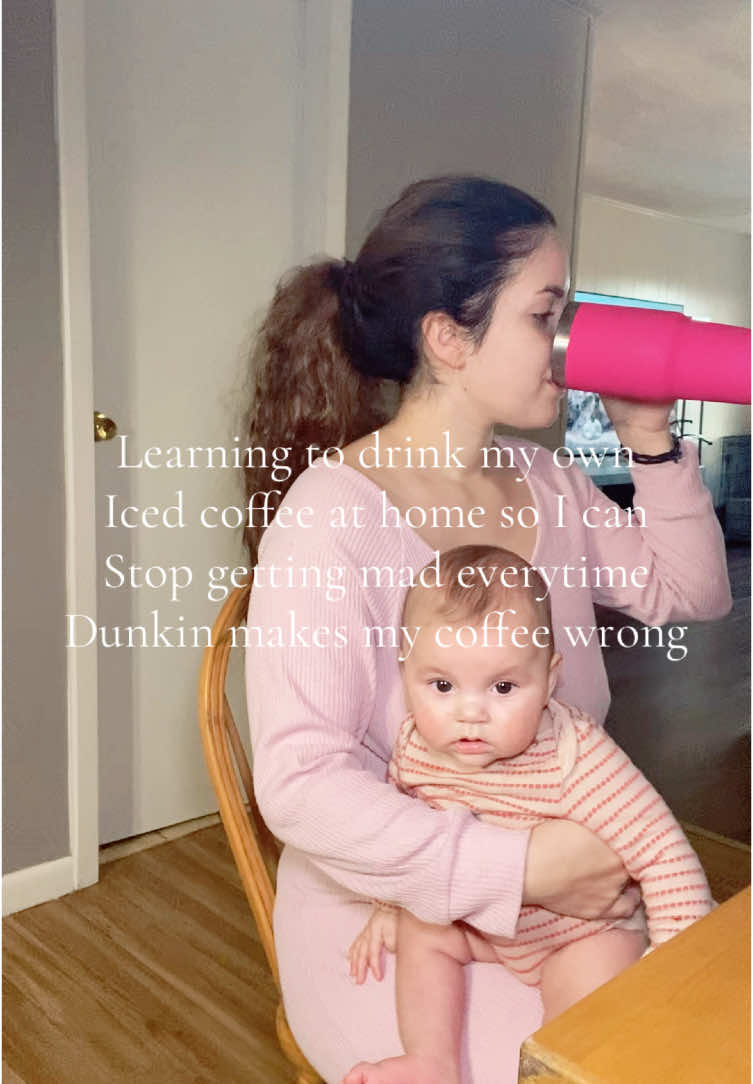 SAHM| x2❤️  I still prefer dunkin 🤣 #dunkin #homecoffee #sahmlife #toddlermom #4monthsold #trending #sahm #lcedcoffee 