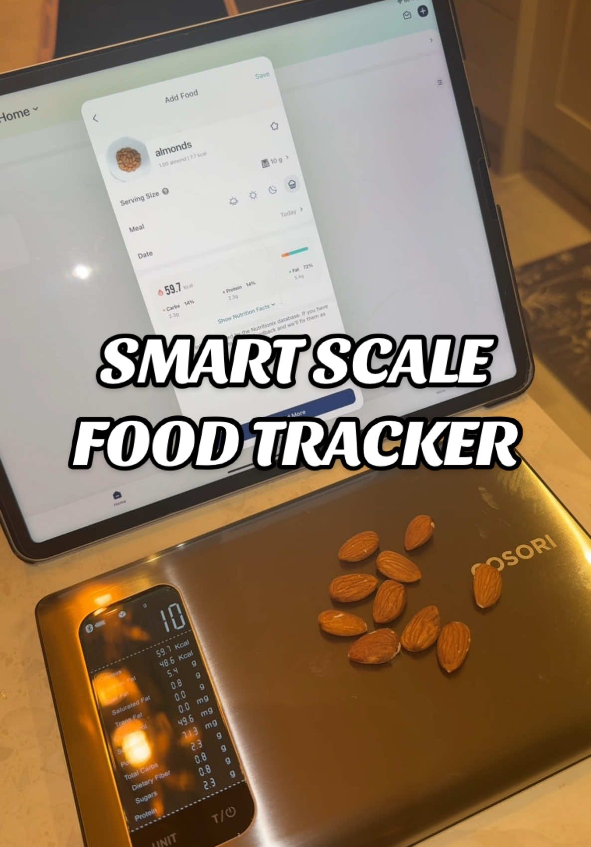 This is the product you need before  New Year 2025 ! Its an amazing gadget and it really helps you with tracking! #fyp #tiktokmademebuyit #smartscale #foodscale #foodtracking #macros #countingcalories #kitchengadgets #newyearsresolution #nutritionscale #cosorismartscale #cosori 