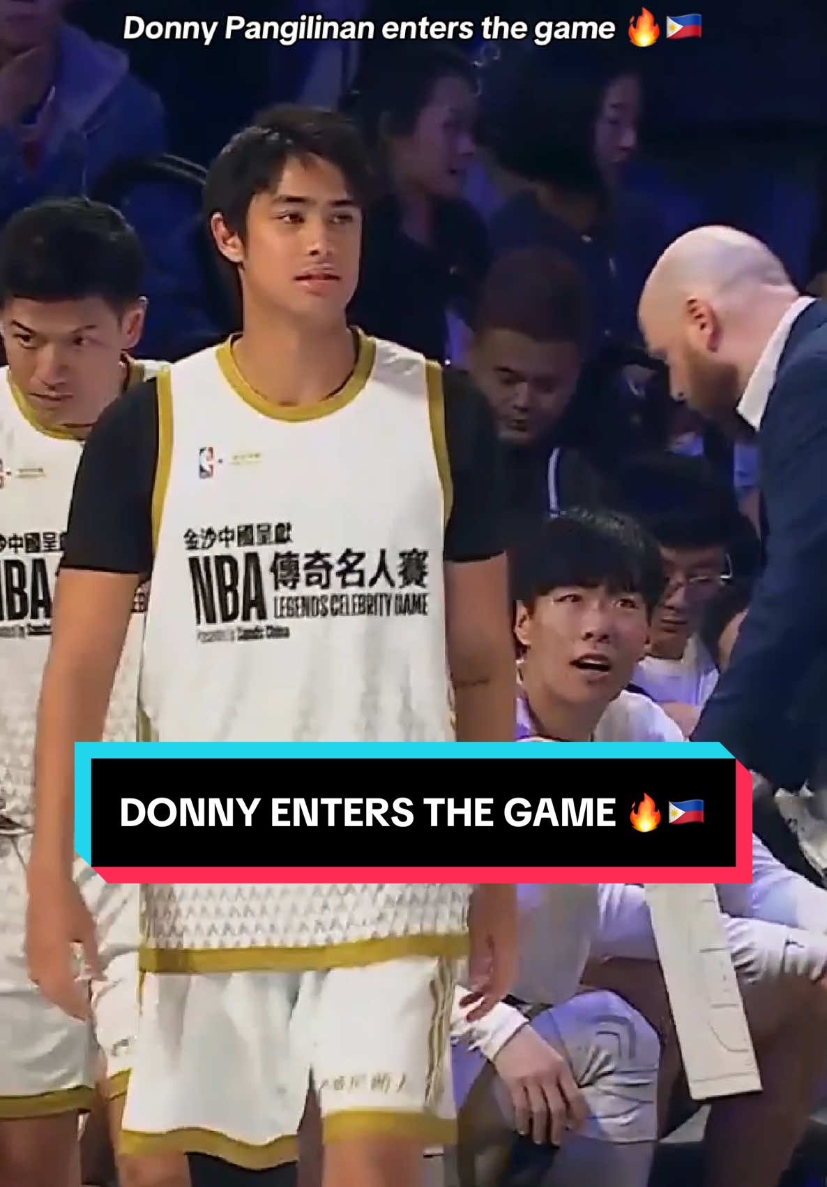 Our guy @Donny Pangilinan enters the game 🙌🇵🇭  #NBALegendsCelebrityGame #TheVenetianArena #celebritygamemacao #DonnyPangilinan #NBAPhilippines #RepublikaNgNBA 