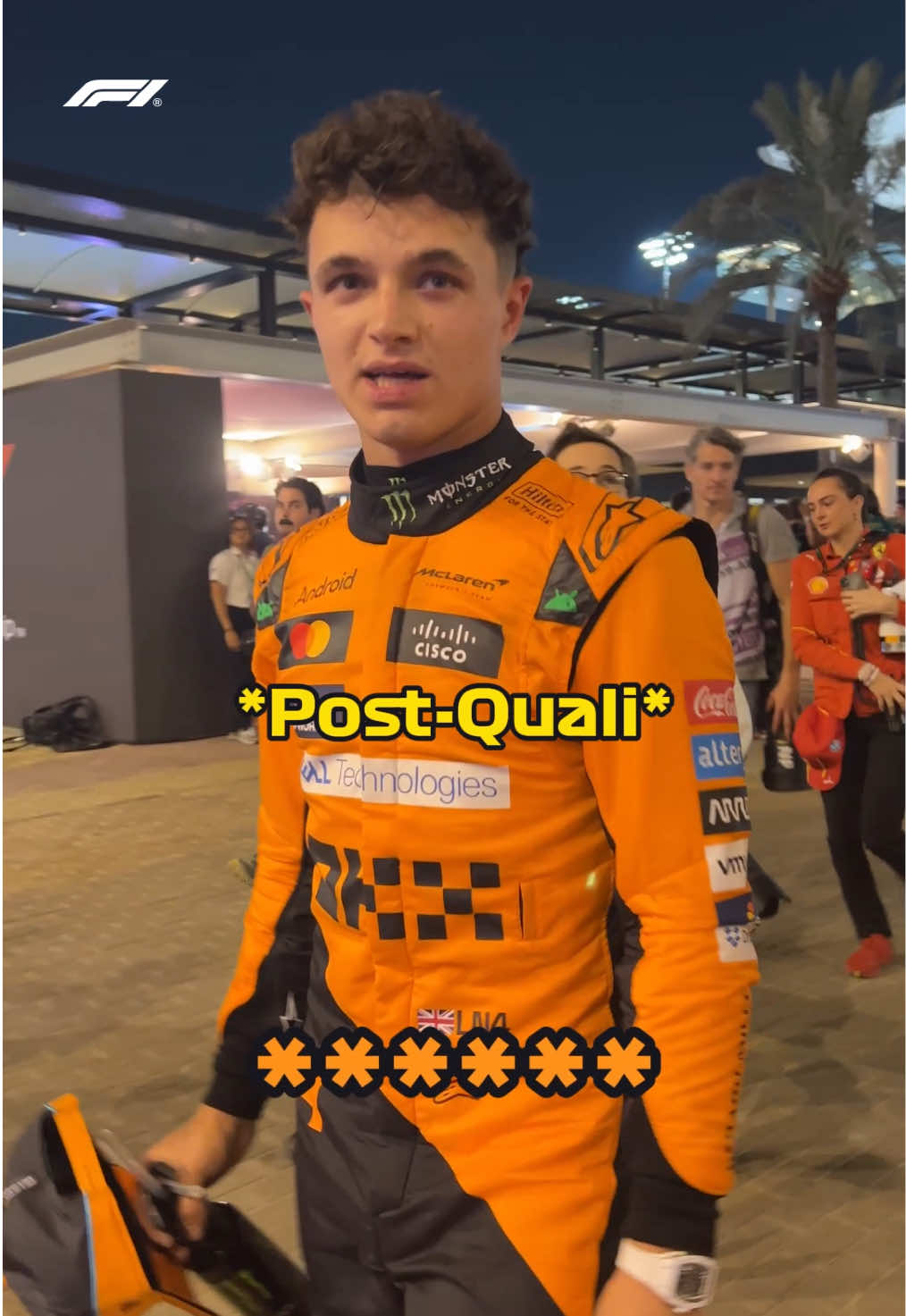 @Lando Norris sticks to his word 🙂‍↕️😅 #f1 #formula1 #abudhabigp #landonorris #mclaren @McLaren 