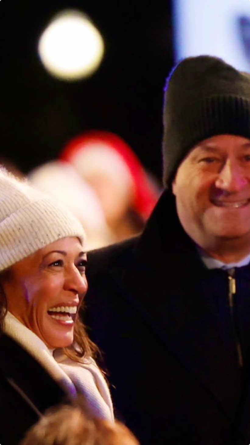 Sweet moments with Kamala and Doug at the Christmas tree lighting 🤍🎄 #kamalaharris #kamala #fyp #fypシ #foryoupage #christmas 