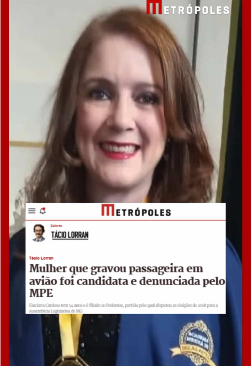 A #advogada, #nutricionista e #escritora Eluciana Cardoso, mulher que gravou um vídeo expondo uma passageira que não queria ceder o assento próximo à janela do #avião a uma criança, já foi denunciada pelo Ministério Público Eleitoral (#MPE) por falsificar assinaturas em documentos entregues à Justiça. #TikTokNotícias 