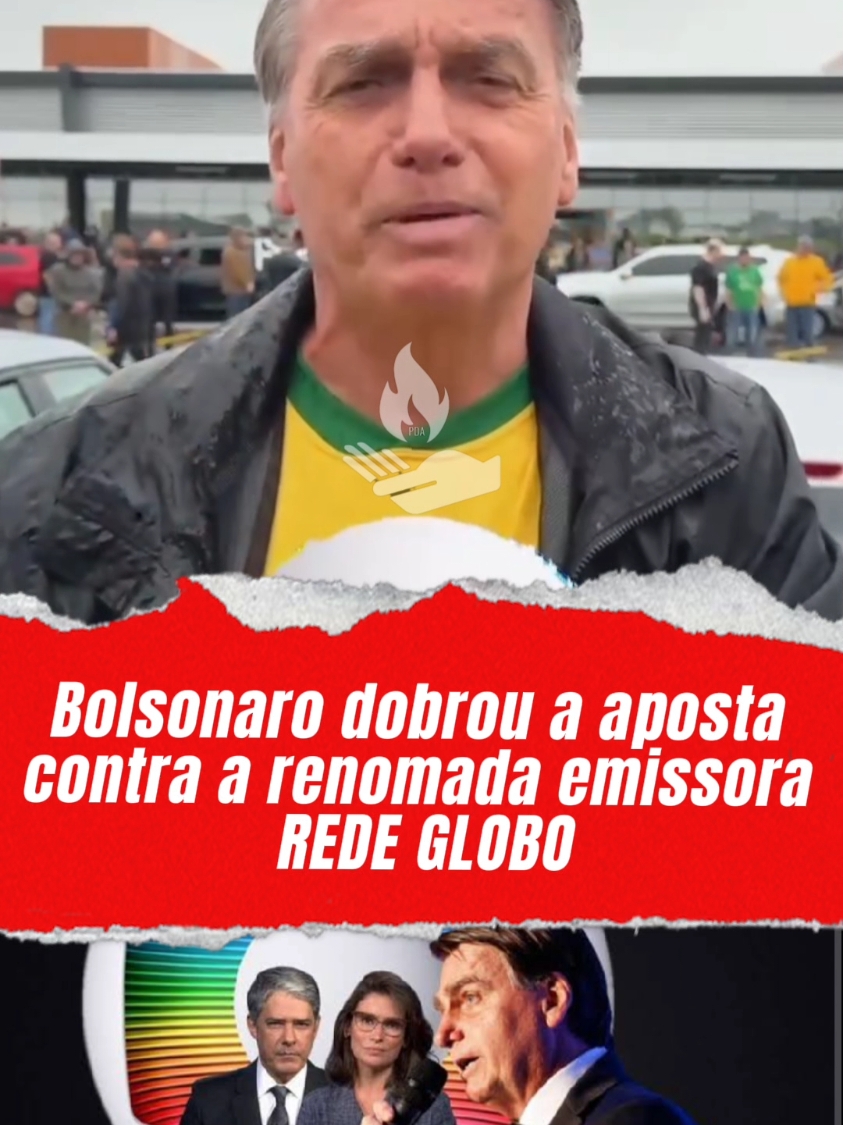 Ex presidente Jair Messias Bolsonaro dobrou a aposta contra a emissora de tv rede globe. #bolsonaro #redeglobo #jairbolsonaro #presidentebolsonaro #obras 