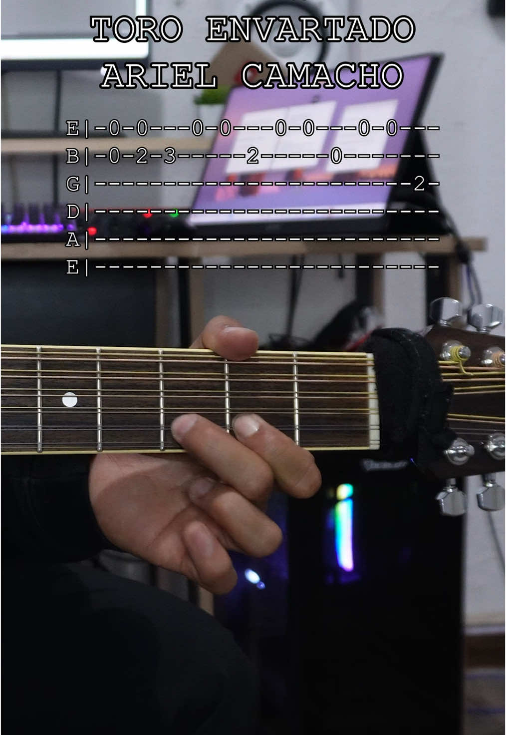 TORO ENCARTADO (SEGUNDO REQUINTO) - ARIEL CAMACHO 🎸🕊️. MAS CONTENIDO POR MI CANAL DE YOUTUBE 🫡 #requinto #guitarra #guitar #corridos #arielcamacho #tutorial #fyp #fypシ 