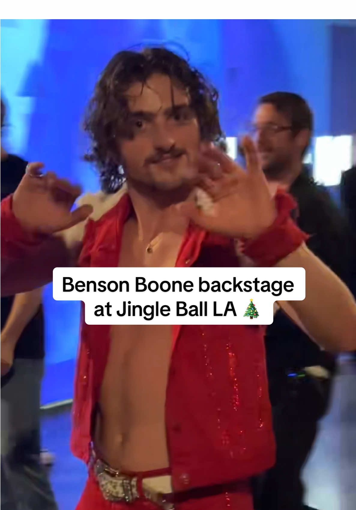 @Benson backstage at Jingle Ball LA 🎄 #bensonboone #backstage #jingleball #jingleball2024 #bts #billboard #iheartradio 