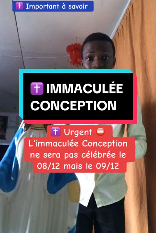 L'immaculée Conception sera célébrée le 09 décembre et non le 08 décembre 2024. Je t'explique ça dans la vidéo. #objetlitugiquecatho #santemerededieu #catholic #formation #viergemarie 