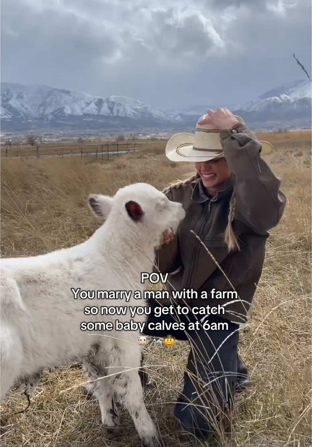 Just a california girl married to a utah man with a farm #cowgirl #farm #farmlife #utah #babycow #longlivecowgirls 