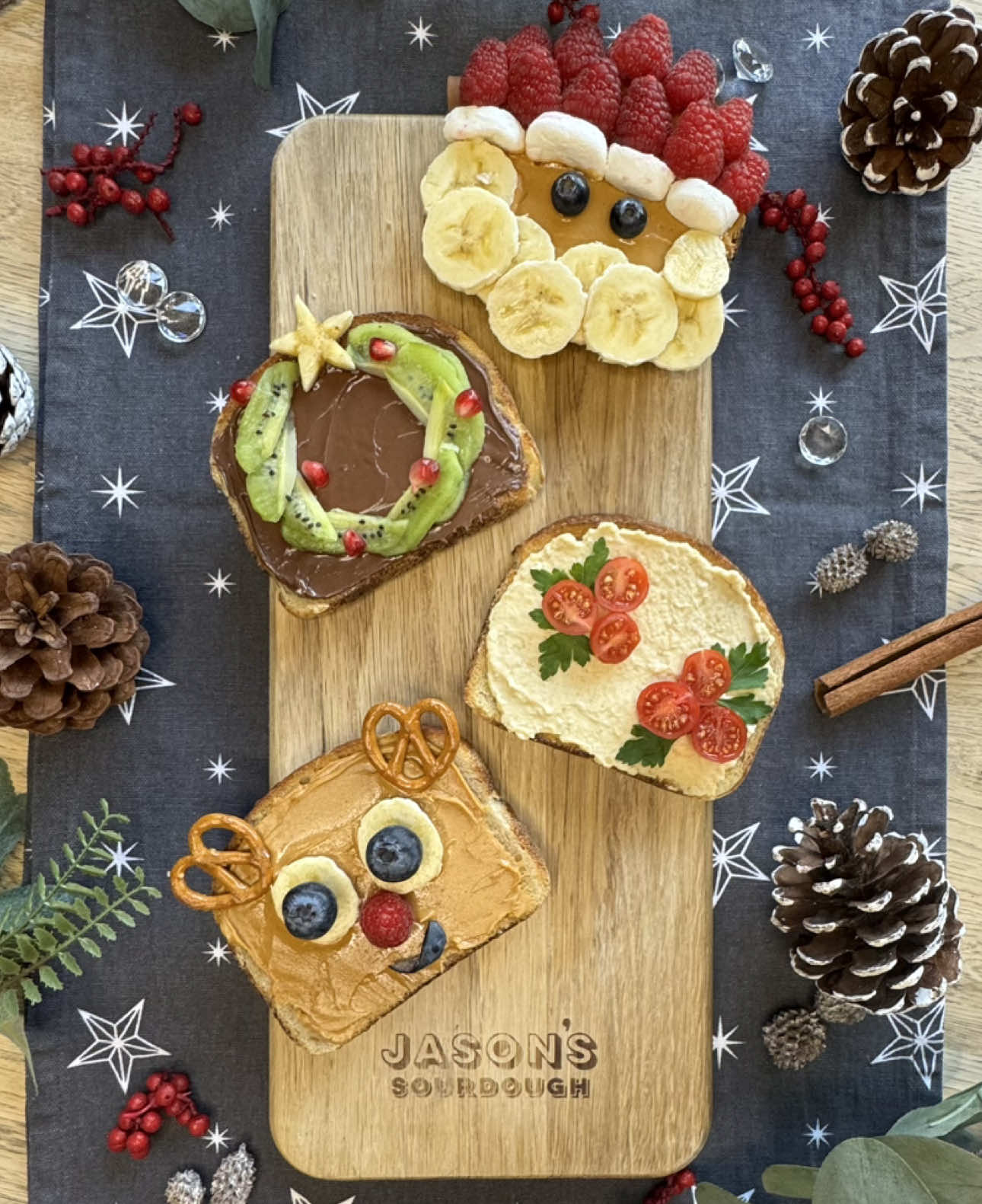 Our kinda Christmas Toast 🥂🍻 #Toast #ChristmasToast #Santa #Reindeer #Sourdough #JasonsSourdough #Christmas #ChristmasActivity #XMas 