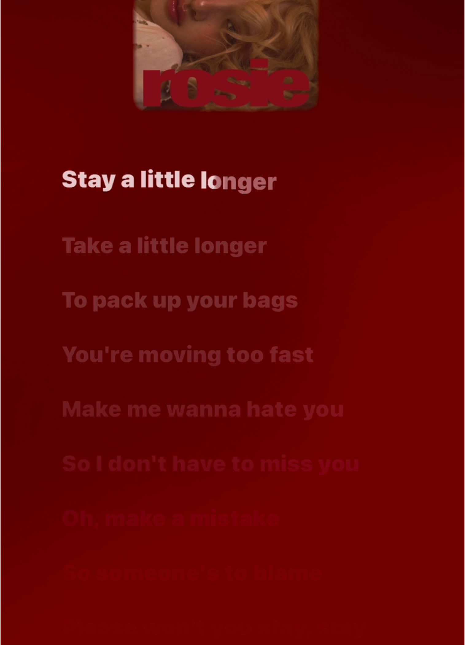 stay a little longer (Full Song Lyrics) - ROSÉ #kpop #trendi #lyrics 