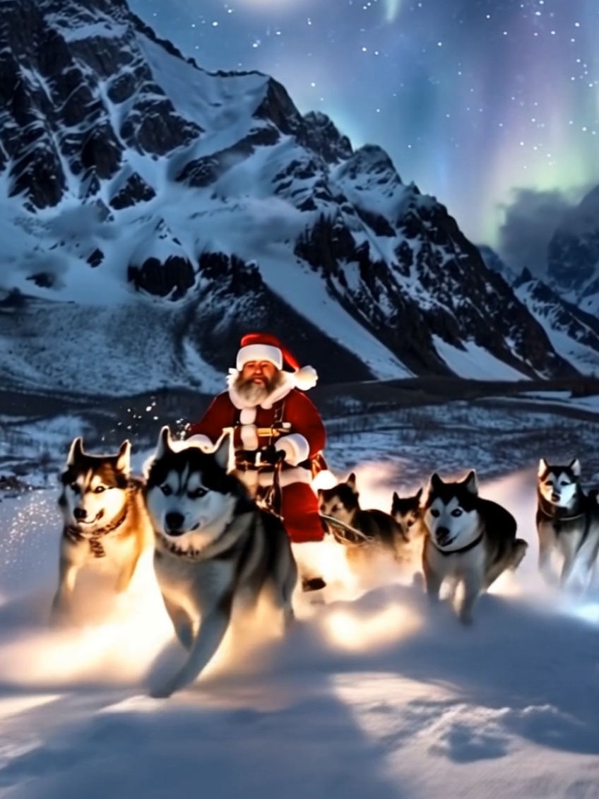 Under the Northern Lights, Santa leads his majestic huskies through the Arctic wilderness. Magic trails the sled as he races to deliver joy to the world. 🌌🐾✨ Let the adventure of Christmas begin! 🔗 Link in Bio ⬇️ ✨ Discover More Here! ✨ #SantaAdventure #NorthernLights #HuskySled #ChristmasMagic #ArcticJourney #EpicChristmas #HolidaySpirit #WinterWonderland #ChristmasInMotion #ExploreTheMagic