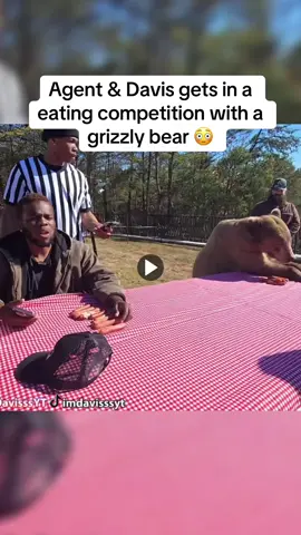 Agent & Davis gets in a eating competition with a grizzly bear 😳 #agent00 