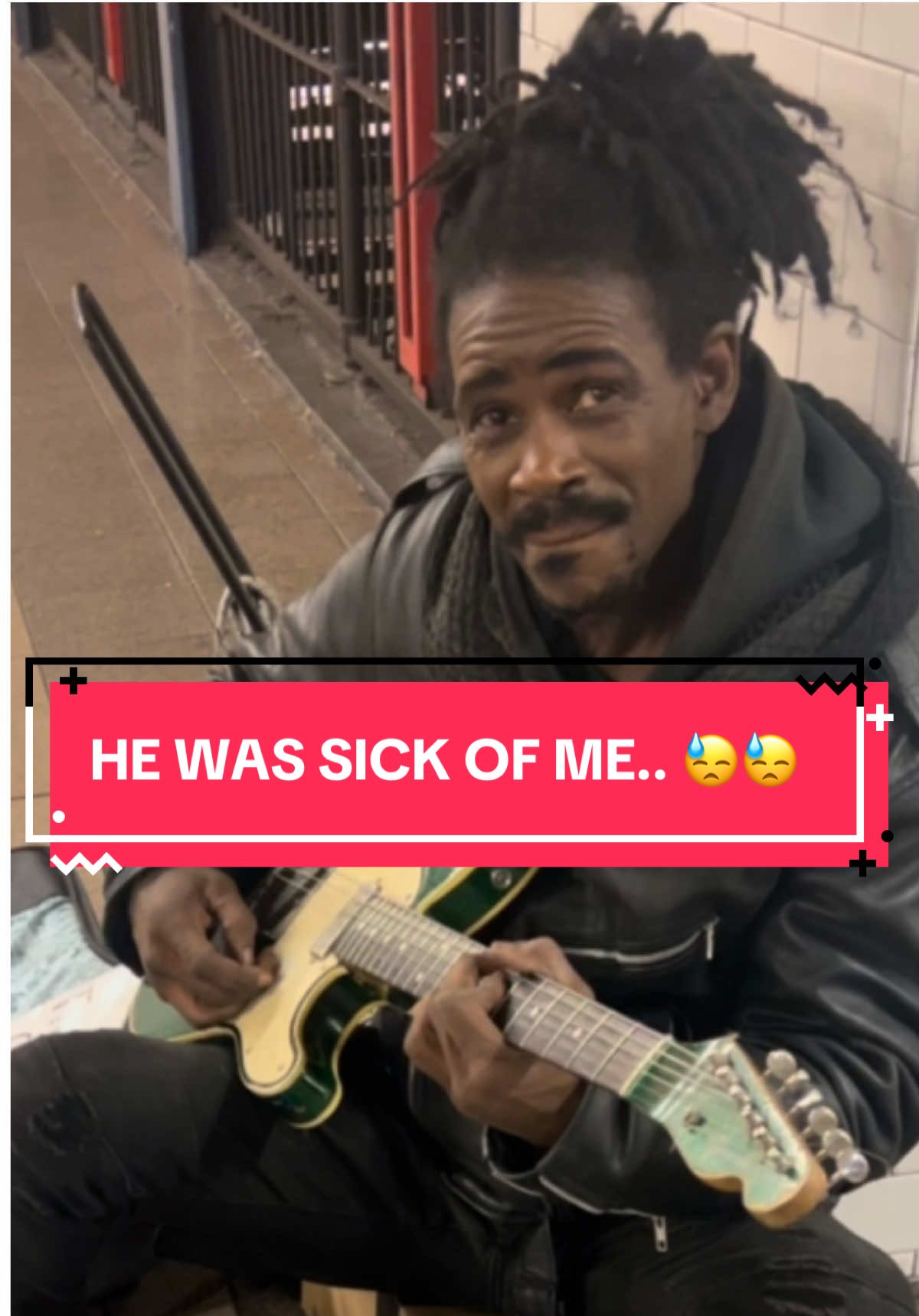 I really did enjoy his playing and requested several songs but i think he was sick and tired of me…what you think? #creatorsearchinsights #subwaymusicians #funnyreactions #guitarsolo 