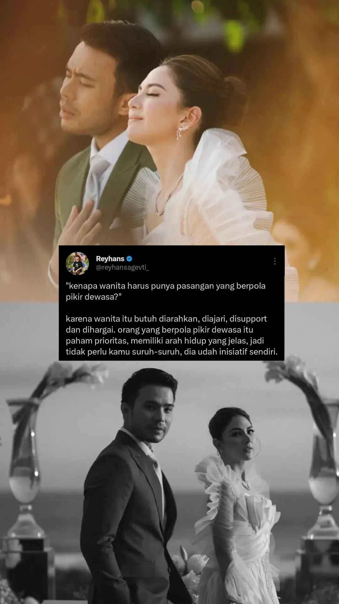 tua itu pasti, dewasa itu pilihan #jessicamila #yakuphasibuan #Relationship #marriage #takadaujungnya #ronyparulian #quotes #fyp 