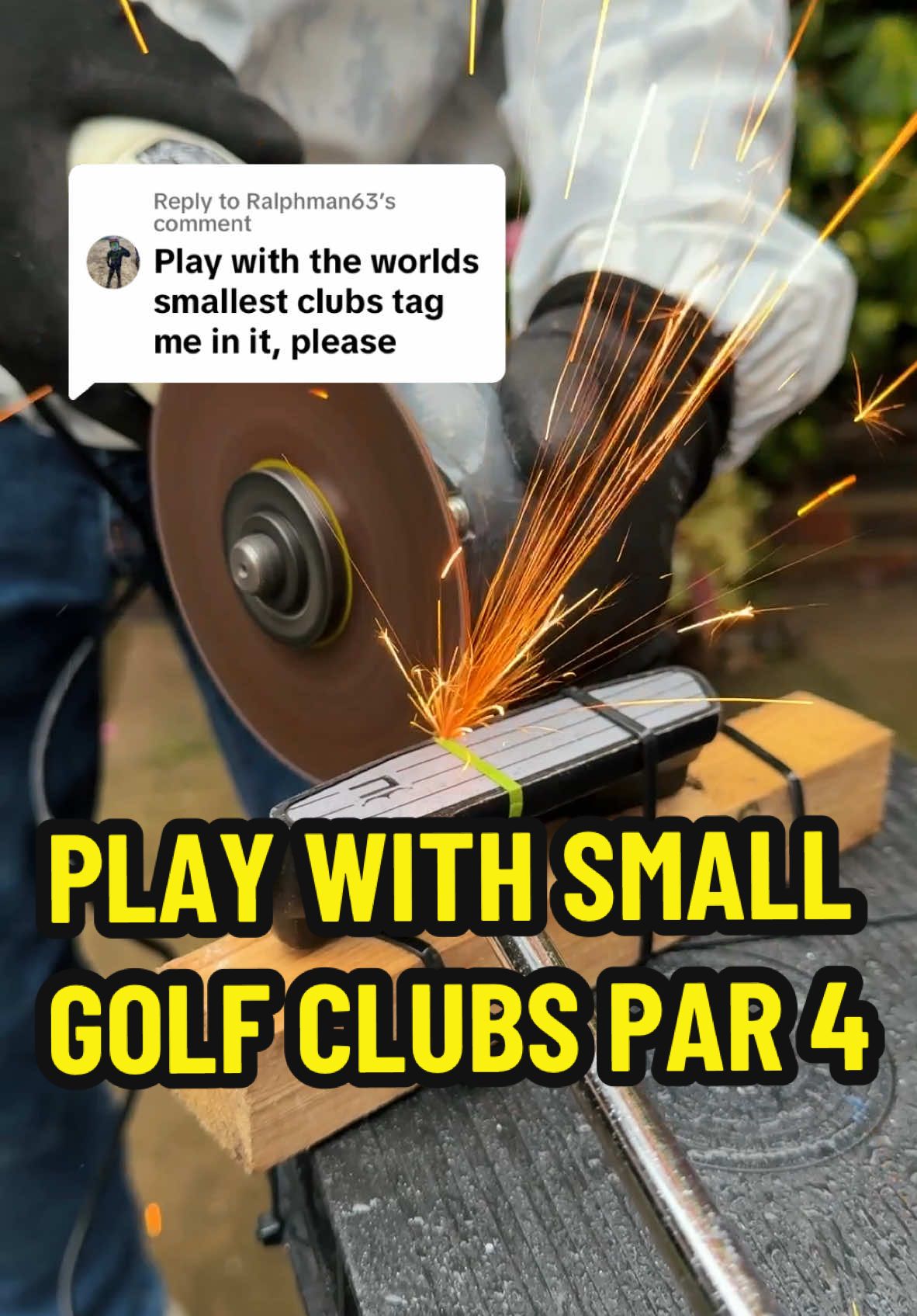 Replying to @Ralphman63 Play with smallest golf clubs?! #golftiktok #DIY #hack #foryoupagе #fyp 