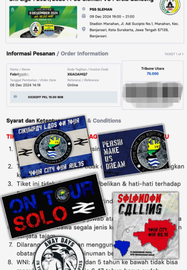 H-1 | Pertemuan adalah kabar 💚💙 Tapi tiket nya aman kan LADS 👋🏻😋🦅🦁🍺 #slemanxbandung #persib #brigatacurvasud #bobotoh 